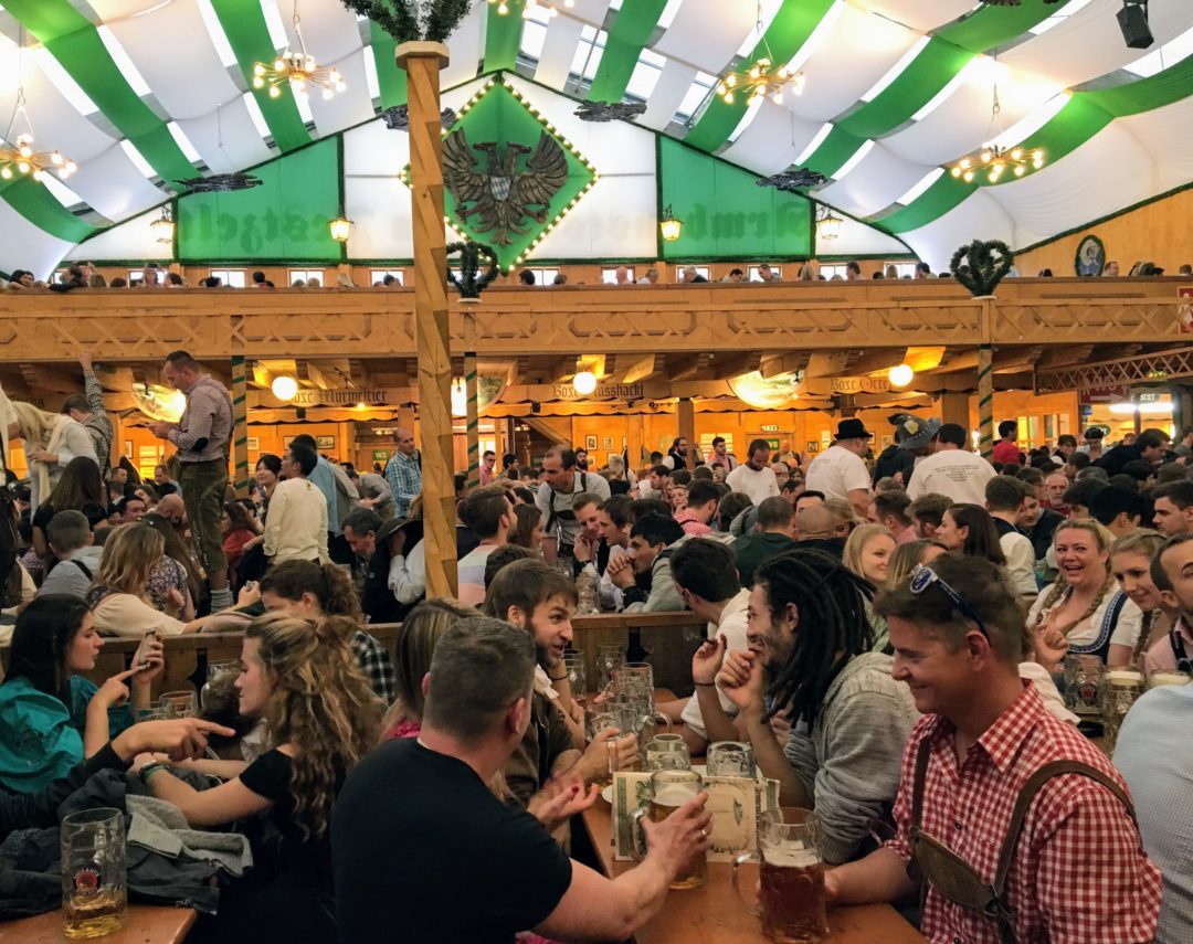 Inside a beer tent at Oktoberfest in Munich, Germany • HOUSE OF WEND