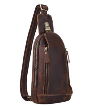 Leather Sling Travel Bag